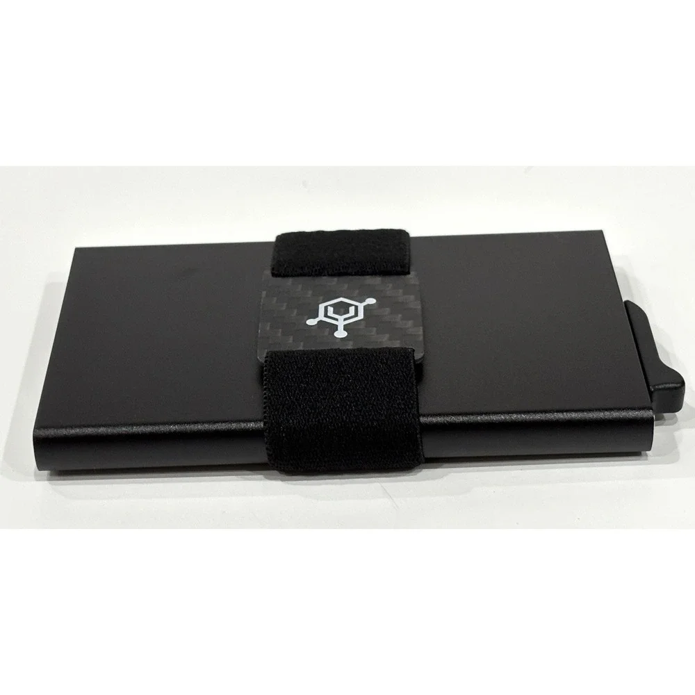 CODE 118 RFID Wallet Carbon Fiber Aluminum Minimalist Card Holder w/ Box